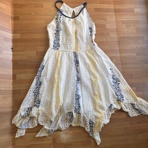 Hannah Banana Girls' Halter Floral-Print Sundress size 8.with eyelets